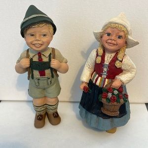 Martha Holcomb God is love Katrina and Carl figurines NWOT